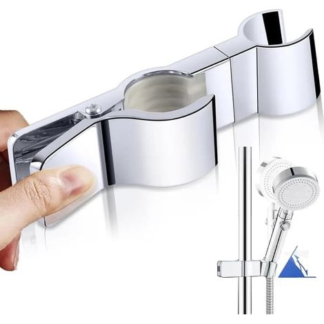 Support de pommeau de douche réglable, rotation à 45 degrés, type de barre de douche sans perçage, à main (1), avec pommeau de douche. (1/5)