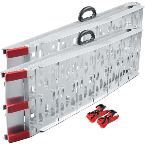 Paire de Rampes de chargement moto pliable 680 kg 226 cm de long (1/2)