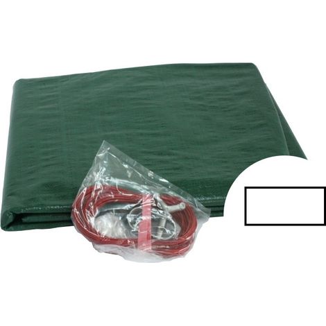 Winterabdeckplane Rechteckbecken aus PEB mit Spannschloss und Spannschnur 6.00 x 3.00 m (1/5)