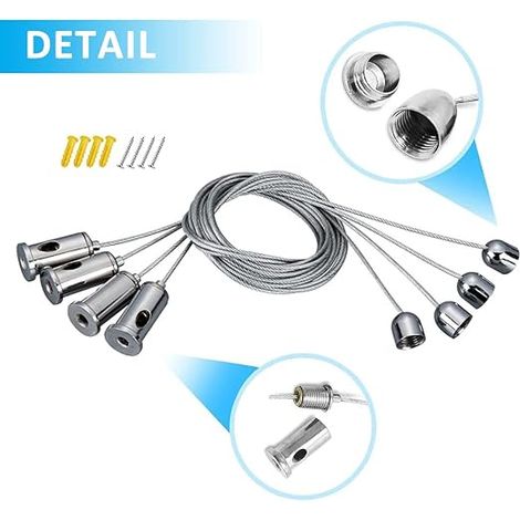 Suspension Ampoule, 8 Douille Suspension Suspension Multi Ampoule pour Salon Salle Chambre Cuisine Couloir Rétro Lustre de Plafond Lampe (1 M) (1/4)