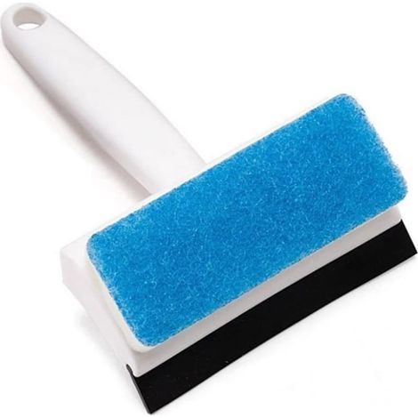 2 in 1 Glass Wiper Reusable Double Side Window Mirror Cleaner Squeegee Scraper Cleaning Brush Household Bathroom Cleaning Tool (1/5)