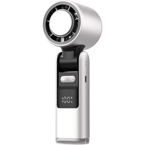 Nouveau ventilateur portable à affichage numérique, mode turbo, haute vitesse, 100 vitesses, pliable, mini, rafraîchissant.-AquaForge