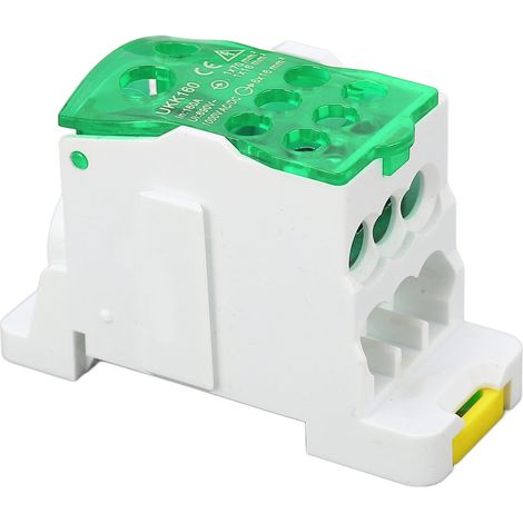 UKK160 C45 Boîte de jonction unipolaire de type rail DIN, répartiteur modulaire, 690V 160A vert. (1/5)