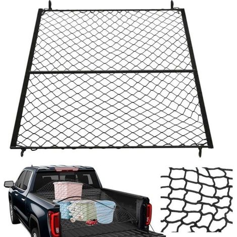 Filet de rangement pour remorque ou camping-car, adapté aux chargements légers quotidiens, 1,1 x 1,2 m, extensible (1/4)