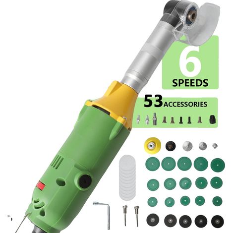 Máquina rectificadora, 350 W de potencia, 6 velocidades ajustables, color verde. (1/2)