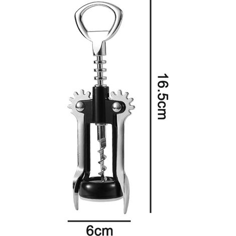 Ouvre-Bouteille À Ailes - En Alliage De Zinc - Pour Bouchons De Vin Et Capsules De Bière - 1 Pièce (1/5)