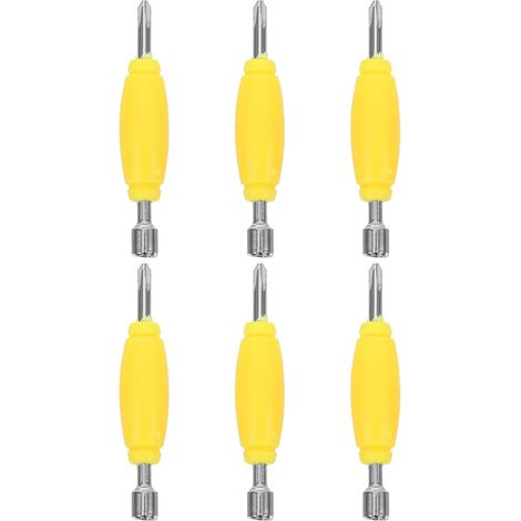 Jeu de tournevis, 6 pièces, jaune, pour bricolage et atelier (1/5)