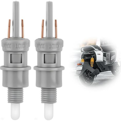 2 pcs Contacteurs de Feu Stop M6 Gauche ou Droite, Interrupteur de Feu Stop Assemblage, pour Scooter 50cc et (1/5)