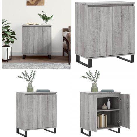 Sideboard Grau Sonoma 60x35x70 cm Holzwerkstoff - Schreibtisch - Wohnzimmermöbel - Sideboard Grau - Holz Sideboard - Regal - Home & Living (1/5)