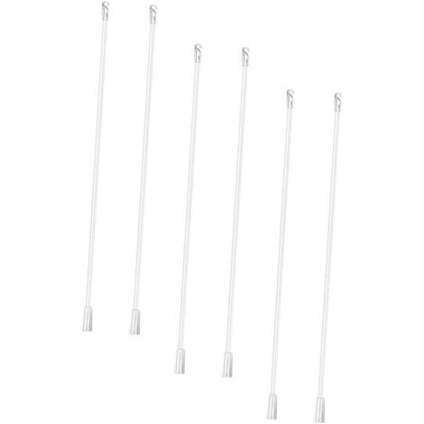 6pièces Tige De Store Vénitien avec Poignée Crochets Barre De Tirage Transparent Accessoires Pratiques pour Rideaux (1/5)
