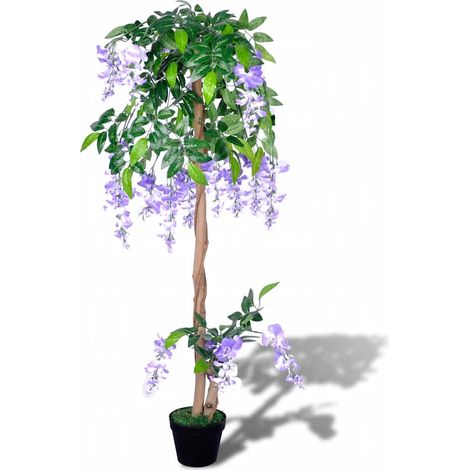 vidaXL Glicina artificial en maceta de 120 cm de alto (1/2)