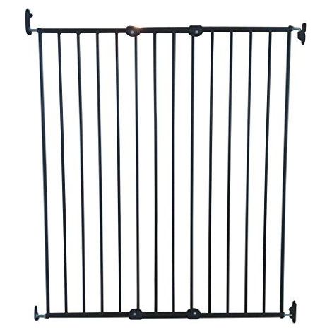 Safetots Barrière D'escalier Extra Haute À Vis Pour Bébé, Hauteur 103,5cm, 62,5cm - 106,8cm, Couleur Noir (1/5)