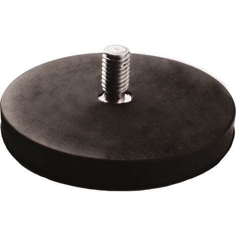 Flachgreifermagnet Set 2-teilig mit Gewindestutzen, Neodym,⌀ 22 mm 2 Stk