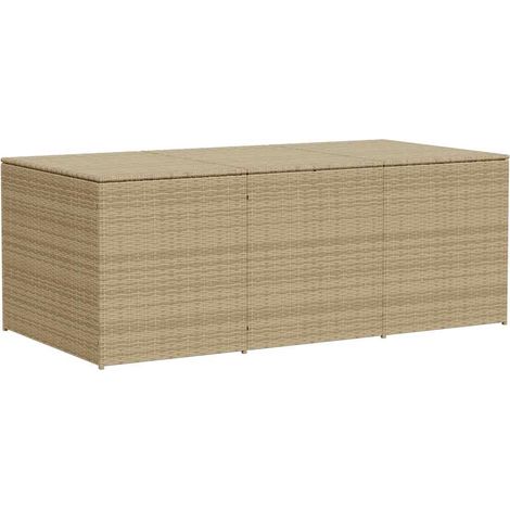 Maison Exclusive - Boîte de rangement de jardin mélange beige 984L résine tressée