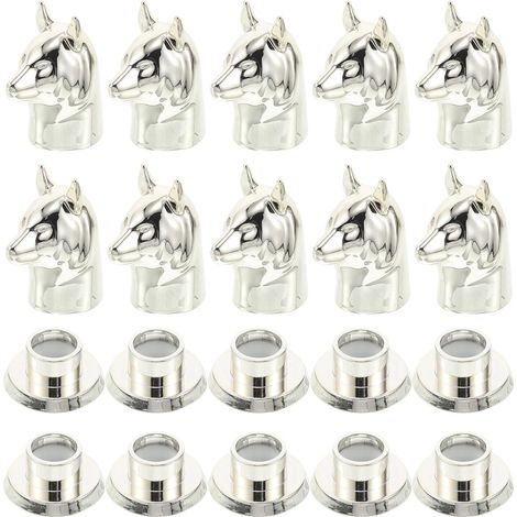 Bouchons Vides Forme Renard 5pcs en Plastique Doré pour Flacons de Parfum, Accessoires DIY pour Atomiseurs Parfum Maison Bureau (1/5)
