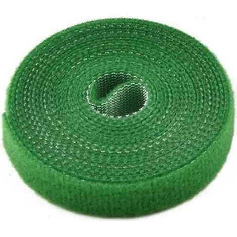Ruban de fixation pour plantes , élastique et réutilisable , (10 mm x 2 m, vert) (1/5)