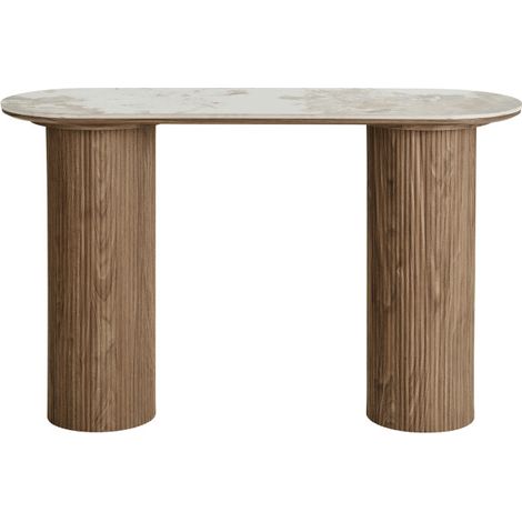 RHOD-Console en céramique et décor bois 120 cm (1/5)