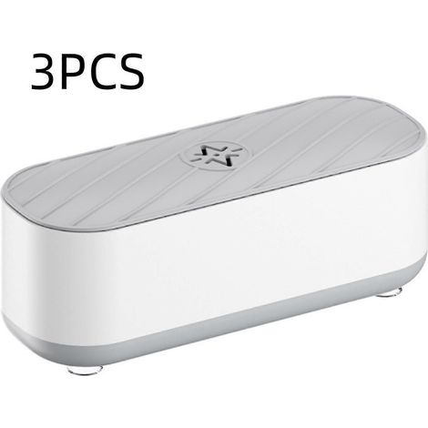 Lot de 3 nettoyeurs à ultrasons en acier inoxydable pour bijoux, montres, lunettes et pièces de monnaie (1/5)