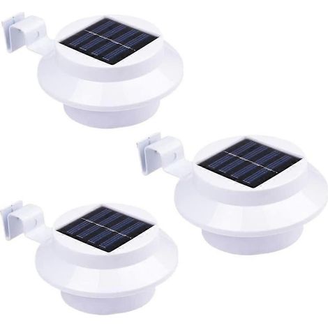 Éclairage solaire à LED pour gouttière, mur ou évier, extérieur (blanc) (1/5)