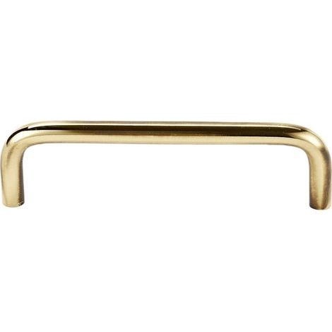 Poignée de meuble design, distance entre les trous 160 mm, pour cuisine, salle de bain, étagère, alliage d'aluminium, or, 2 pièces (1/5)