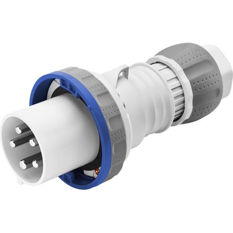 HP gerader mobiler Stecker IP69 2P+E 63A 200-250V Blau 6H Verdrahtungsgehäuse (1/4)