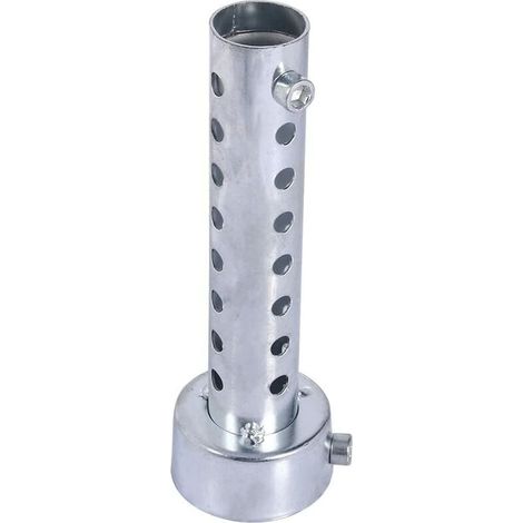 Silencieux d'échappement moto universel, métal argenté, diamètre 45 mm, longueur 135 mm, tube de sortie réutilisable, kit de remplacement pour pot d'échappement (1/4)