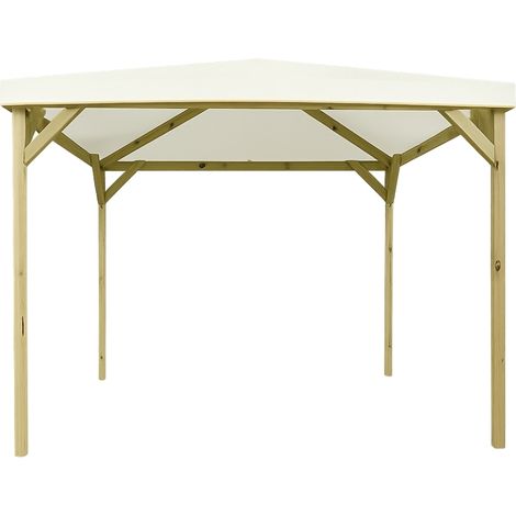 Joy - Gazebo da Giardino 3x3 in Legno con Copertura Ombreggiante (1/4)