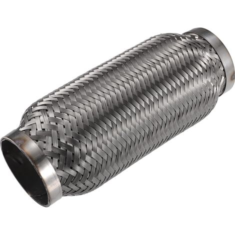 Tuyau D'Échappement Flexible 1pc Pour Voiture En Acier Inoxydable Couleur: Argent, Dimension: 60x200mm, Usage: Universel, Fonction: Isolation Vibrations, Installation: Soudage (1/5)