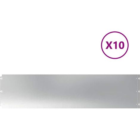 Bordures de pelouse 10 pcs 25x103 cm acier galvanisé (1/5)
