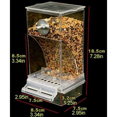 Mangeoire à oiseaux anti-éclaboussures Mangeoire Automatique pour Oiseaux, Accessoires de Cage à Oiseaux animalerie soin (1/4)