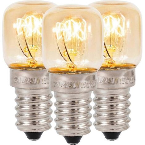 (Lotto 3) Lampadine per il forno, e una Piccola lampadina a vite E14 15W 300°C, incandescente (1/5)