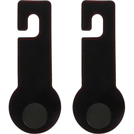 Car Headrest Hooks, Seat Organizer, Black (1/5)