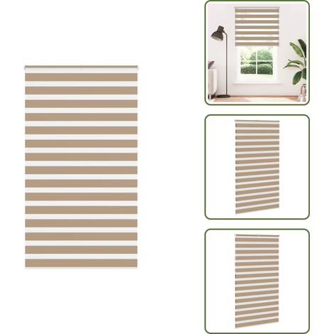 vidaXL Zebrarollo Sandbraun 120x230 cm Stoffbreite 115,9 cm Polyester (1/5)