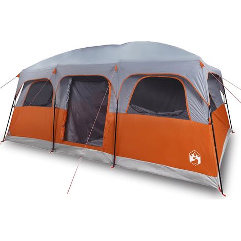 vidaXL Tienda de campaña familiar para 10 personas impermeable gris (1/2)