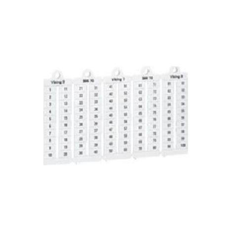 Legrand 039518 - Viking 3 junction block marker plate - lect horiz - pitch 6 - numbers 31 to 40