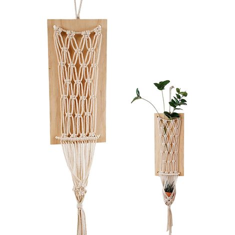 Suspension pour plante tissée, panier suspendu macramé pour pots de fleurs (1/3)