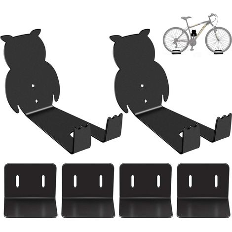 Gancio porta bici da parete 3 in 1, supporto per pedali da parete, supporto per pedali da parete per mountain bike elettriche e bici da città - B (1/5)
