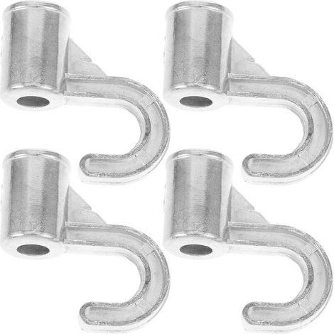Staffe per tende a parete in alluminio – Set di 4 staffe robuste e moderne, da montare a parete per bagno o camera da letto.