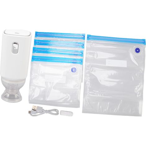 1 Machine mise sous vide, rechargeable USB, -60 kPa, 3 L/min, sacs inclus, cuisine extérieur（Q3 : Nouveaux produits pour le mois d'août） (1/5)