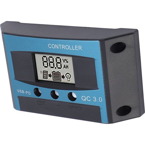 Régulateur solaire MPPT 12V 24V avec 2 ports USB 30A, chargeur MPPT panneau solaire, boîtier ABS 12x6.5cm (1/5)