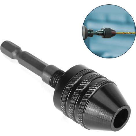 Adaptateur de mandrin sans clé à queue hexagonale 1/4 pouce, capacité 0.8‑8mm pour perceuse visseuse électrique
