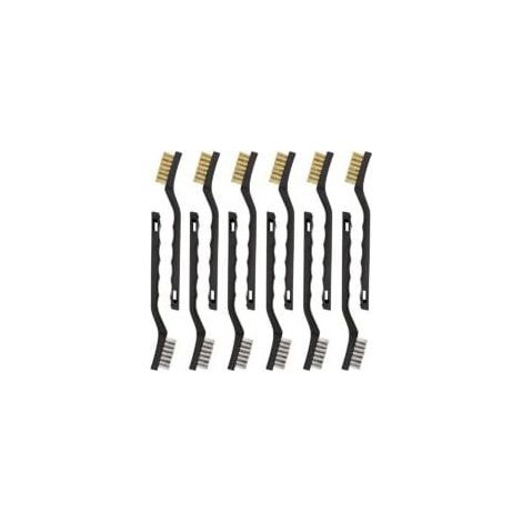 Lot de 12 Mini Brosses Métalliques en Acier Inoxydable Brosse pour Nettoyage en Laiton pour Nettoyer Frottement et Rouille des Scories de Soudage (1/5)