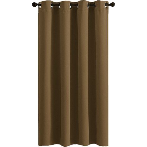 Rideau occultant imperméable, double couche, 132x274 cm, brun, anti-lumière, déperlant, panneau décoratif, 2 en 1 (1/5)