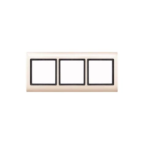MERTEN 400344 PLAQUE DE FINITION AQUADESIGN, 3 POSTES, SABLE