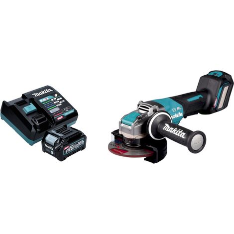 Makita GA 044 GD101 Amoladora angular sin cable 40 V máx. 125 mm X-LOCK Brushless + 1x batería recargable 2,5 Ah + cargador