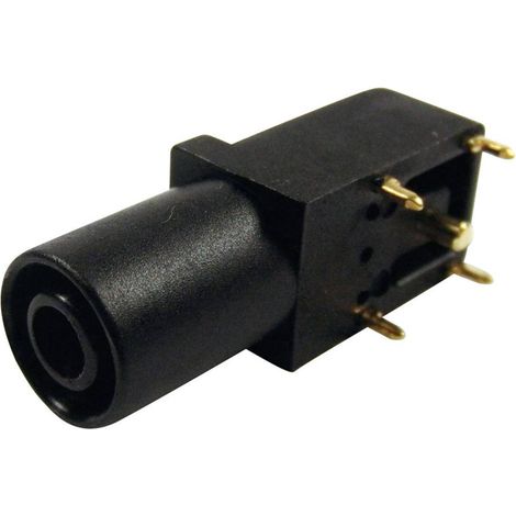 Cliff FCR7350B Presa di sicurezza da laboratorio Presa angolata Ø perno: 4 mm Nero 1 pz.