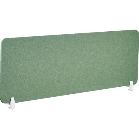 Séparateur de Bureau en PET Acoustique Recouvert de Tissu 160 x 50 cm Vert Split