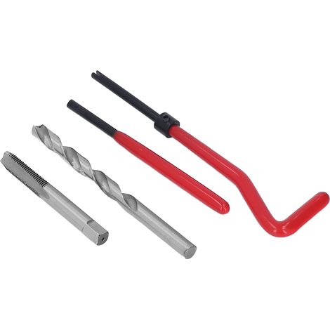 Kit de réparation de filetage 30 pièces M7x1 en acier, inserts de taraudage haute performance, outil universel pour l'automobile, rouge (1/5)