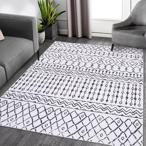 Tapis de Salon Doux, Lavable en Machine, Moderne, bohème, pour Chambre à Coucher, sous la Table à Manger, Tapis antidérapant, pour l'intérieur et la décoration de la Maison et du Bureau (1/5)