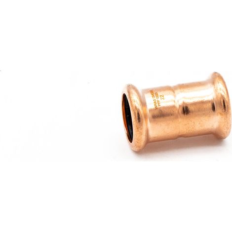 PrimaPress 22mm Copper Press Fitting Coupler for Water & Gas (1/2)